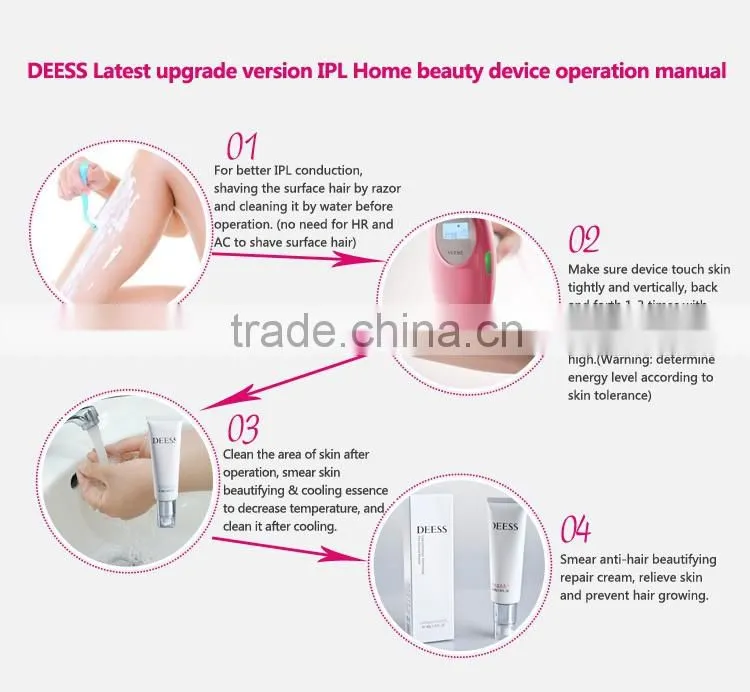 CE, PSE, ROHS approved DEESS 3functions in 1 ipl skin rejuvenation machine home with ipl xenon lamp