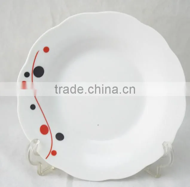 factory direct, 8inch round ceramic plate, porcelain flat plate for Lebanon