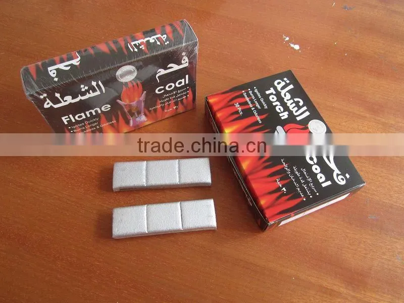 High Quality Silver Shisha Charcoal for 30PCS