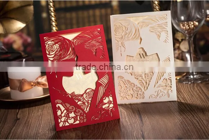 Laser cut wedding invitation card