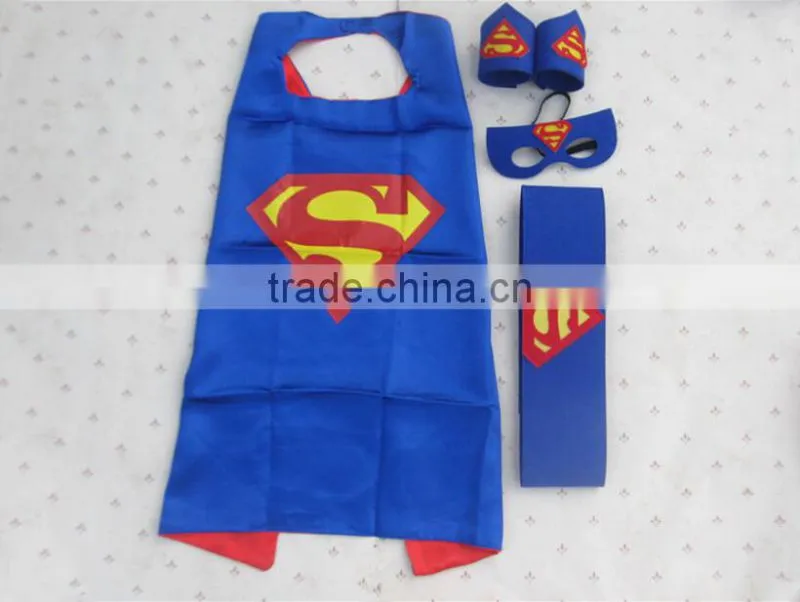 Hotsale Superhero Kids Fancy Dress Gift Super Mario Cape and Mask