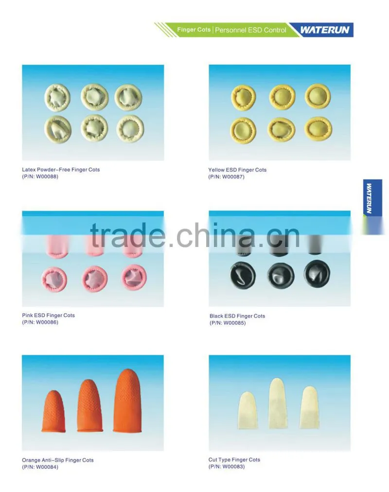 orange anti-slip finger cots, dotting finger cot supplier