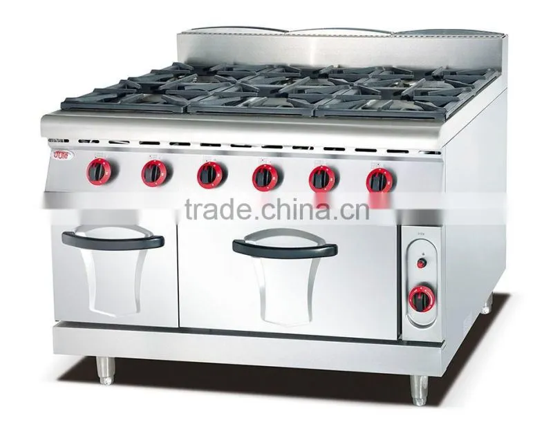 Restaurant Hotel 8 burner gas range with oven,commercial gas range definition(ZQW-889-8)