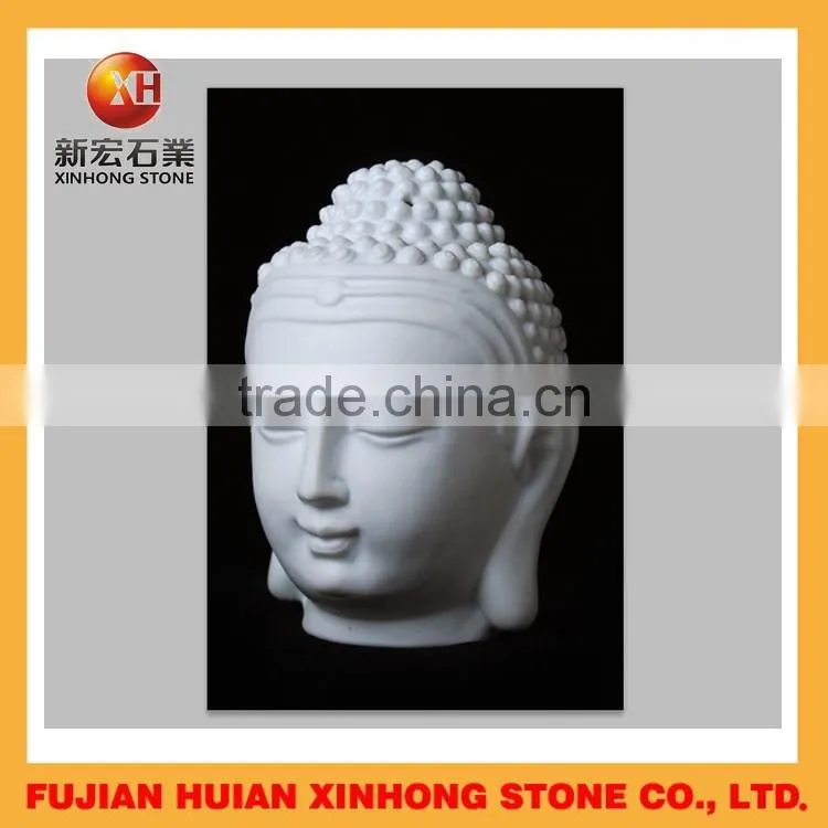 granite with marble stone hand carved buddha head statue