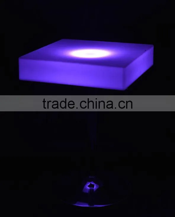LED Remote Tall Square Coffee Table/ Hot Sell LED Dance Floor/LED Outdoor Lawn Square Table