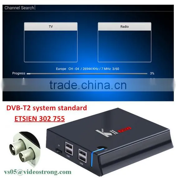 K2 Pro 4K Android 5.1 Smart TV Box Quad Core Amlogic S905 Cpu Model KII Pro Dvb-T2+S2 Andrord TV Box