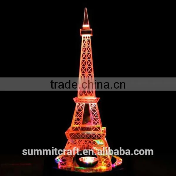 3D crystal decoration pieces crystal eiffel tower