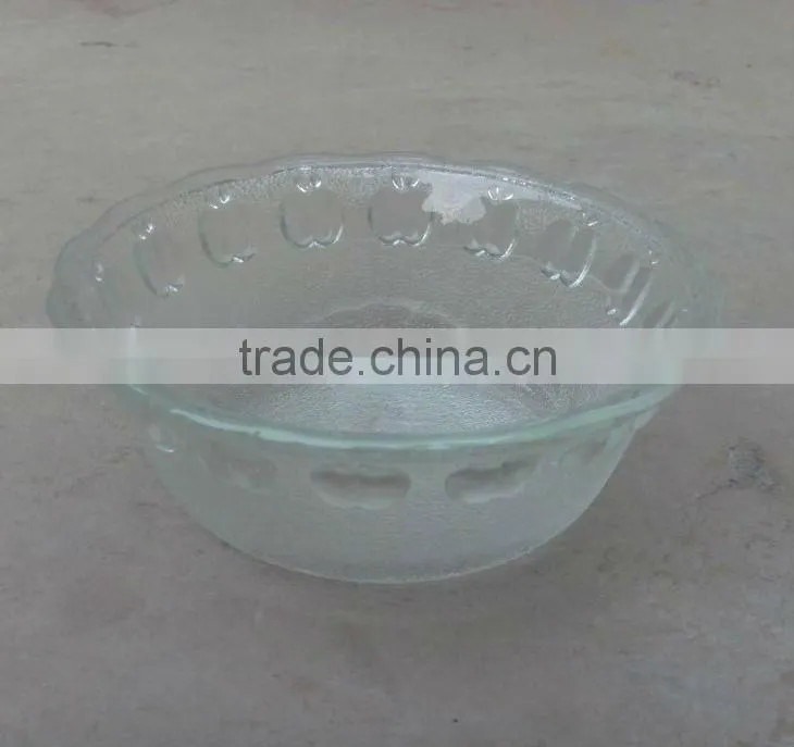 apple pattern glass bowl / glass bowl / salad glass bowl