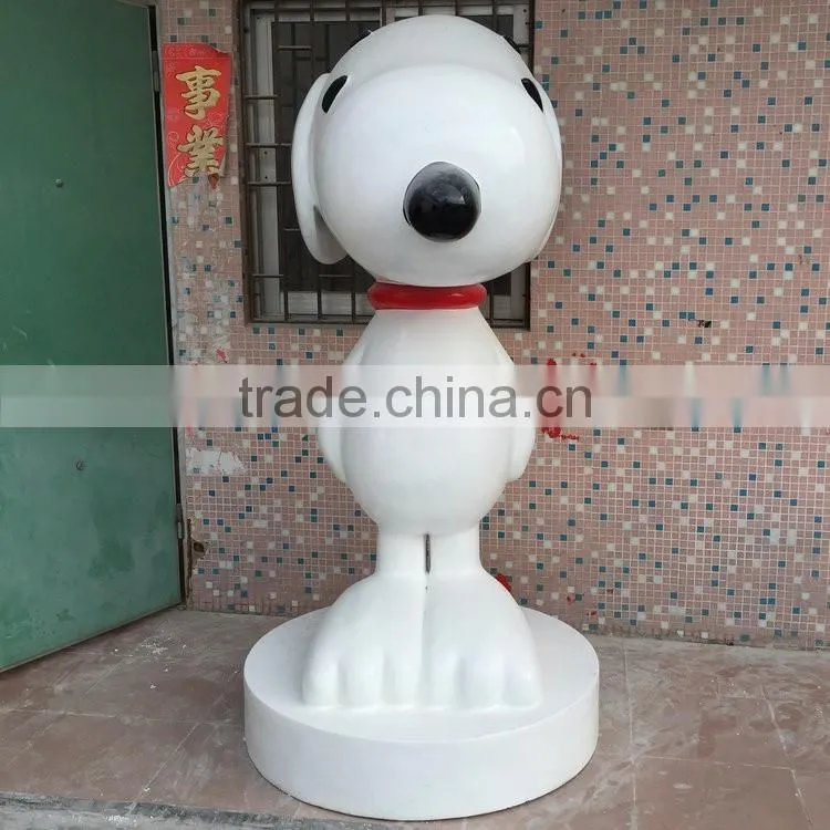 Fiberglass cartoon dog statue sculpture