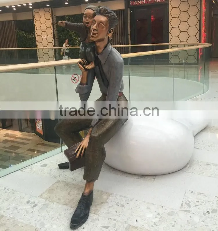 Old man statue character for mall