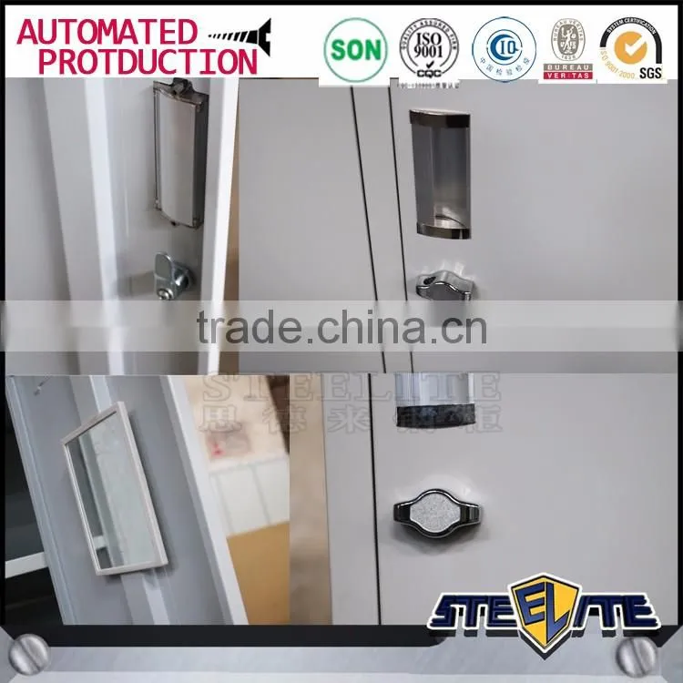 2 door steel lockable wardrobe steel locker cabinet