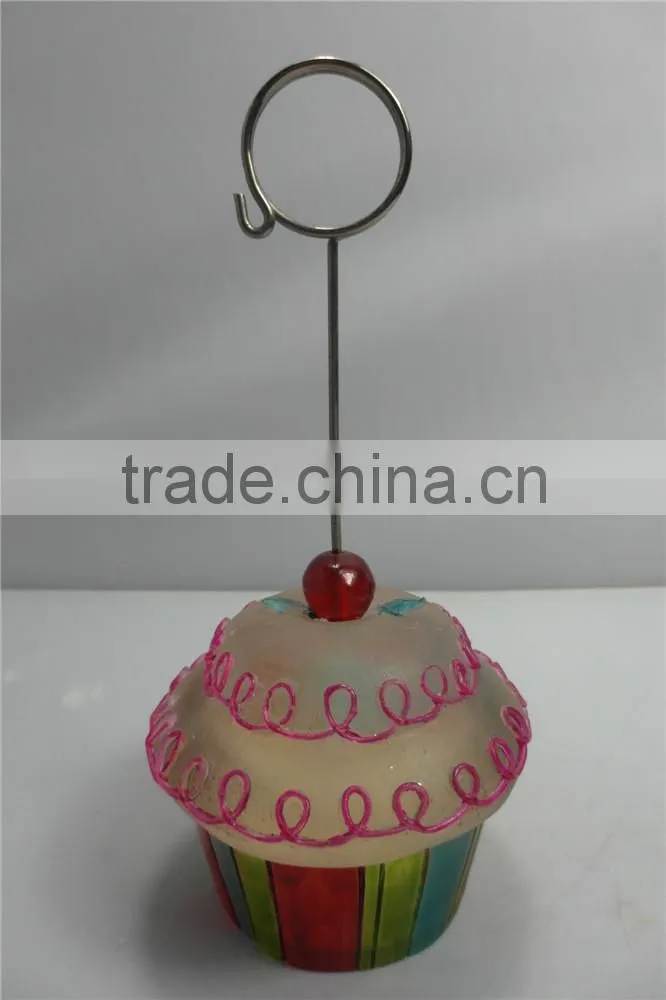 Clear Desktop Sweet Cake Shaped Note Clip