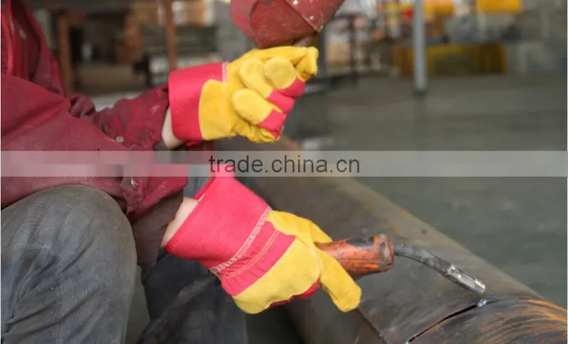 Sunnyhope Cow split leather rigger glove for safety work,sport hand gloves
