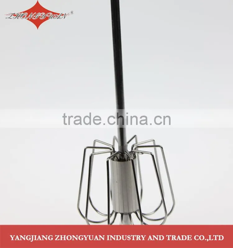 as seen on tv hand push Whisk Blender rotary Mixer stainless steel egg beater 14-inch