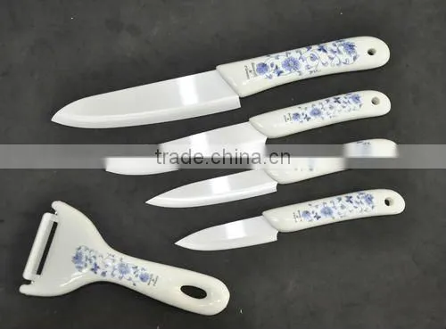 ceramic knife peeler set with cutting board