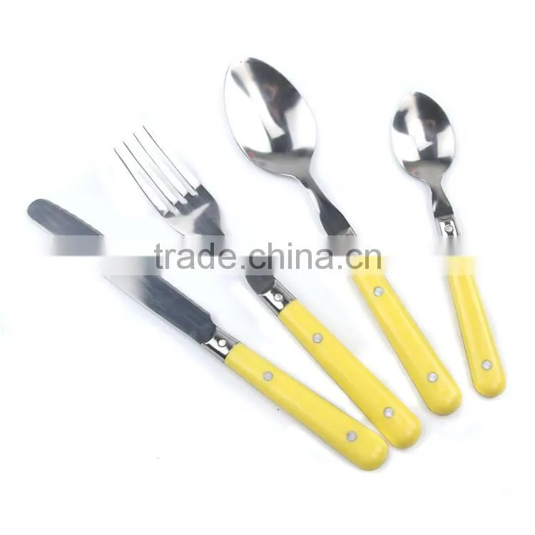 24pcs stainless steel knife spoon and fork dinner service set for 4 people