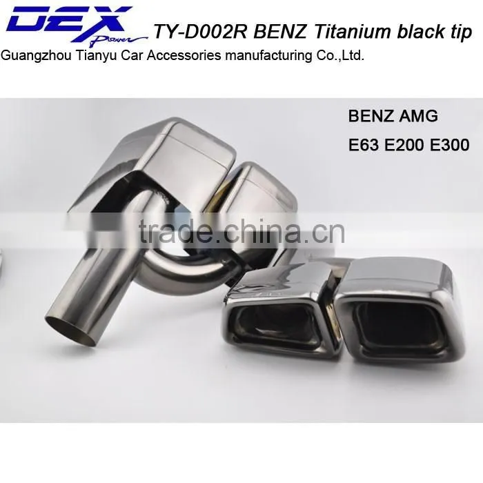 Car titanium black tip ben z e63 w221 exhaust pipe