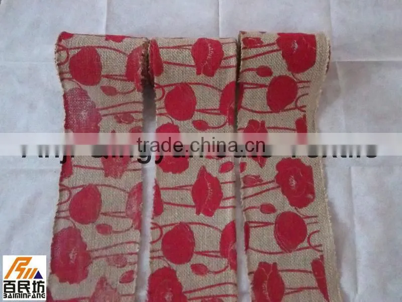 jute rolls 5'' wide 10 yards long for Christmas and party made in China