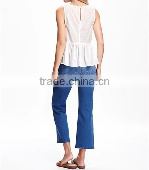 2016 Fashion Embroidered Peplum Top for Women HST8060