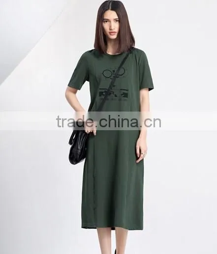 Robot pattern printing casual wear womens stylish maxi dress summer dress evening dress long maxi dresses