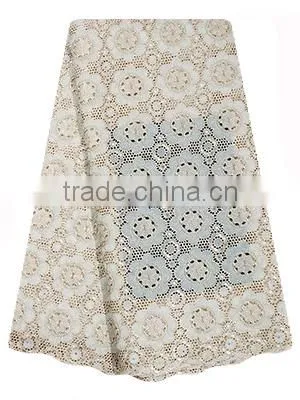 African Lace Fabrics Swiss Voile Lace With Stones Swiss Cotton Lace SL0426