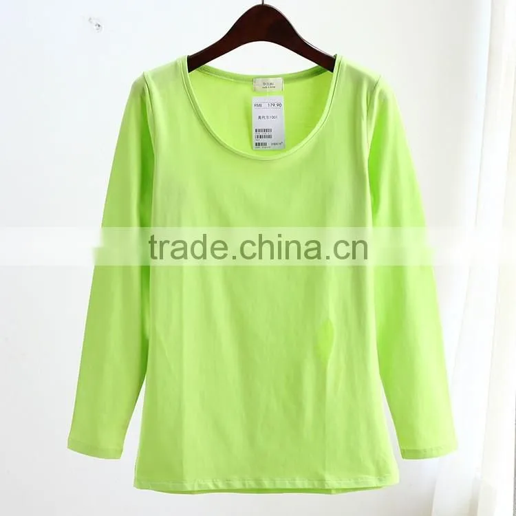 made in china! custom made ladies elastic bottom shirt ,women base shirt