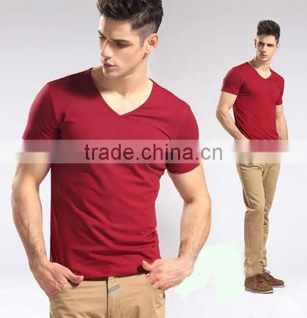 Handsome men new style plain bulk black t shirts