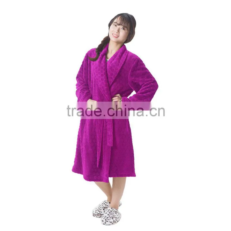 Wholesales Fleece Plain Women Robe