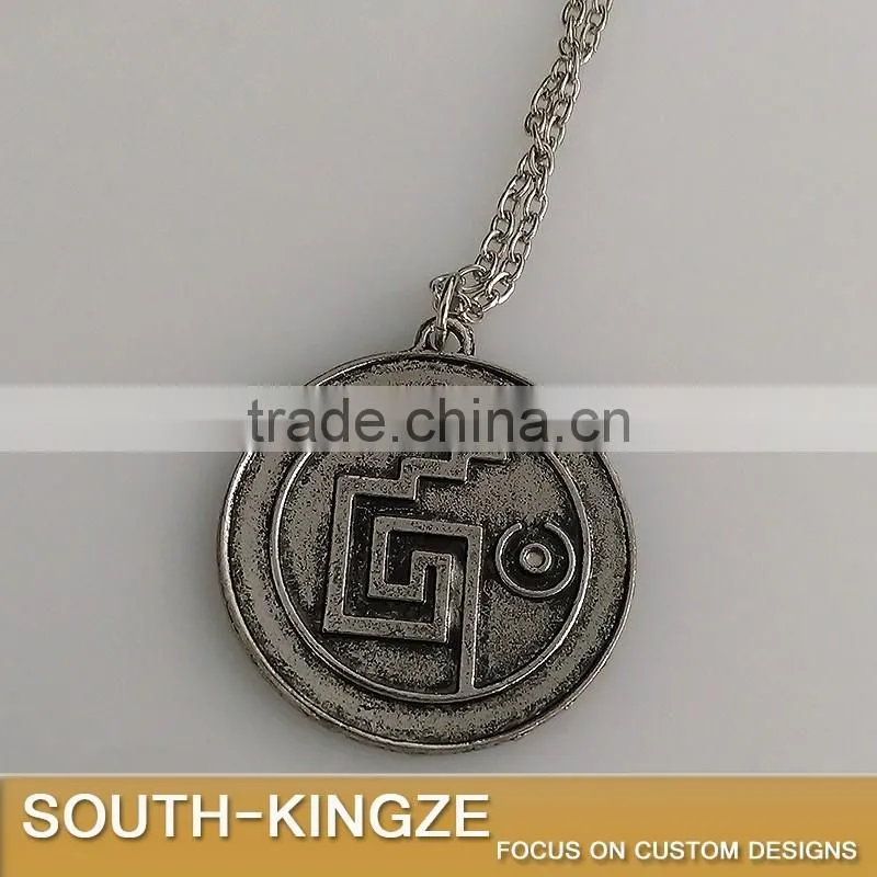 Carribean Sea Marine Style Metal Antique Silver Pendant