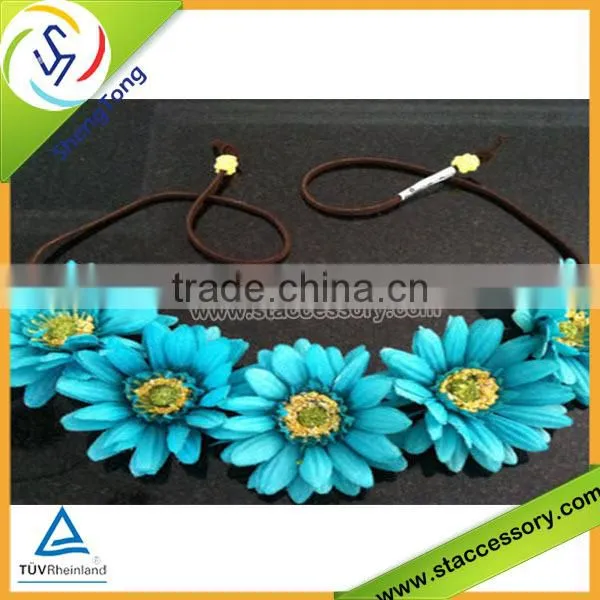 so hot wholesale fabric flower artificial flower crown