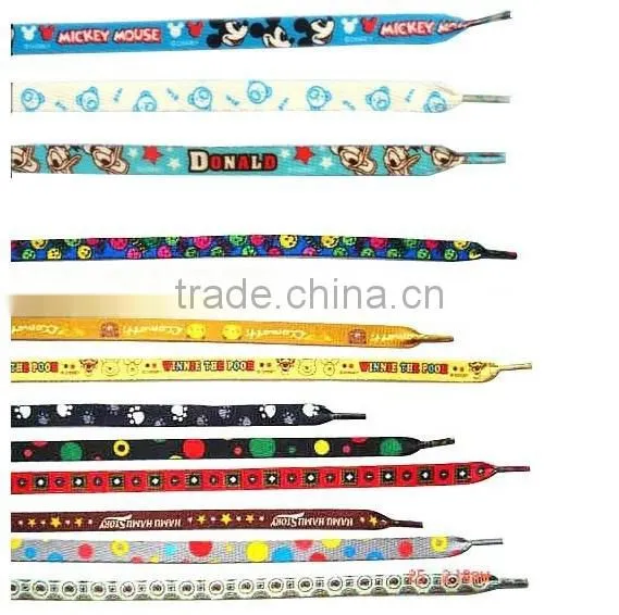 Oval rope athletic Shoelaces with plastic printing tips