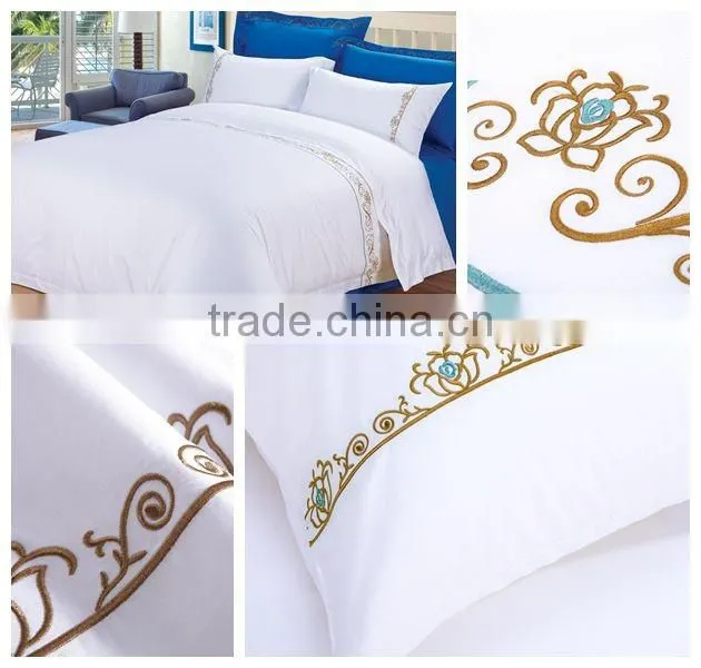 5 star luxury wholesale 100% cotton bed sheet comforter set hotel duvet cover set