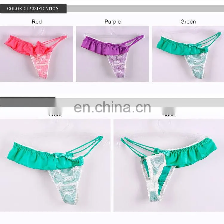 Latex Arrival Popular Sexy Lace Sexy G String Panty Wearing Girls