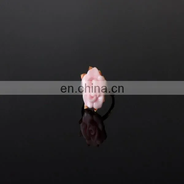 Fashion flower and pearl enamel knuckle ring set gift jewelry