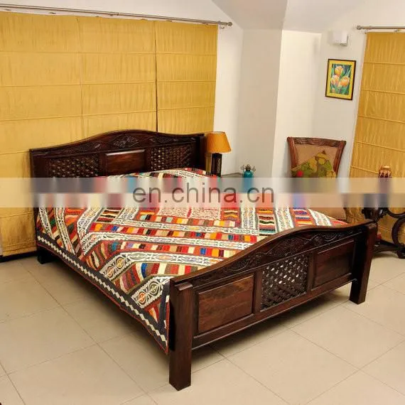 Handmade Kantha Ralli Patchwork Kantha Throw Indian Cutwork Bedcover Patchwork Kantha Quilt