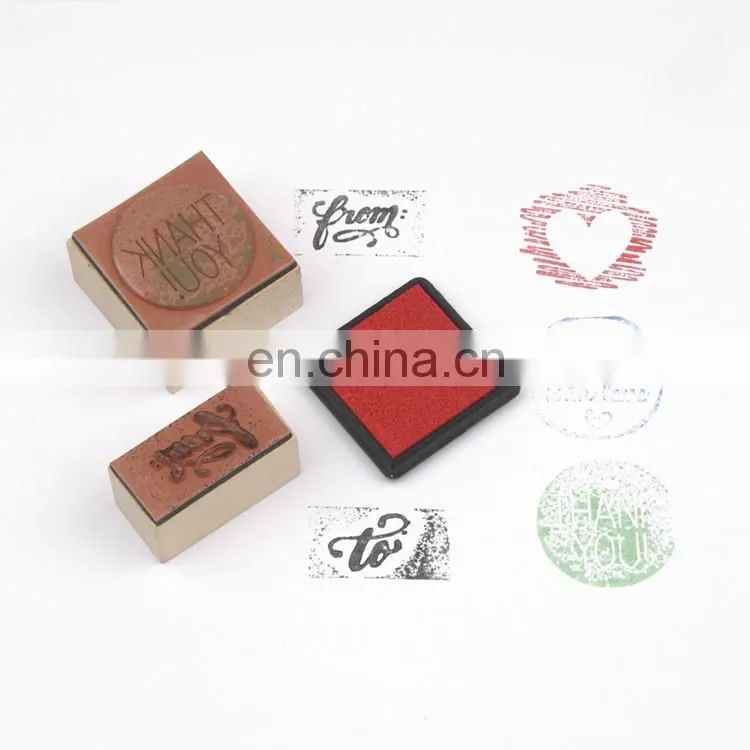 5pcs Card Making Kids Rubber Stamp Printer Stamp Ink Pad