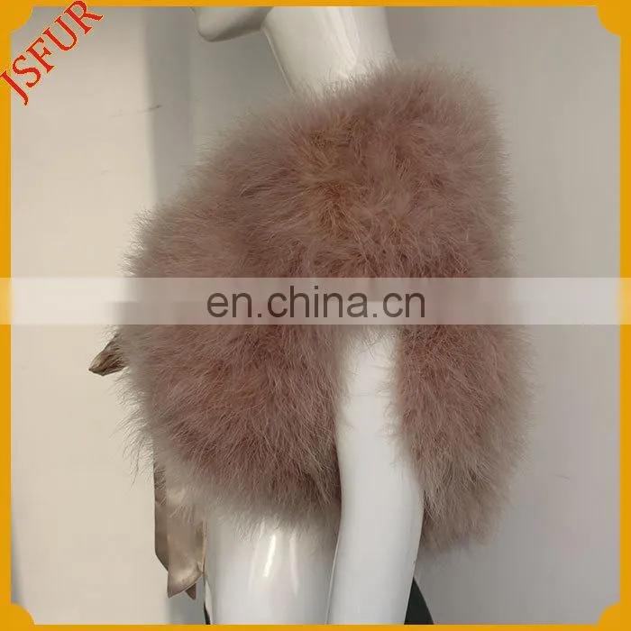Classic Style Short Sleeve Women Coat Real Turkey Feather Vest Shawl Made In Turkey