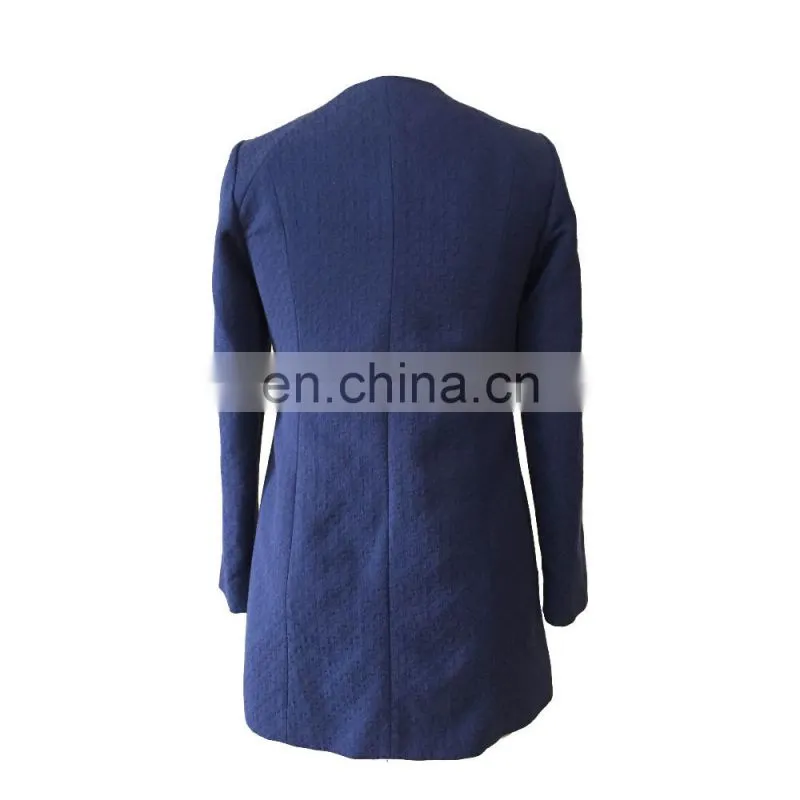 New Style Fashionable Elegant Warm Coat Women Blue