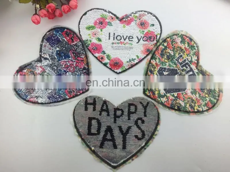 fashion design double side patch with colorful sequin