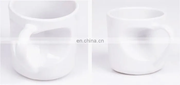 Fashion Lover Ceramic Type Heart Shape Sublimation Photo Mug