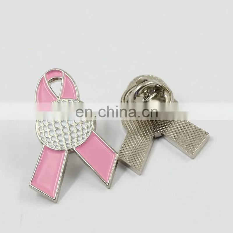 wholesale pink ribbon breast cancer awareness brooch pin