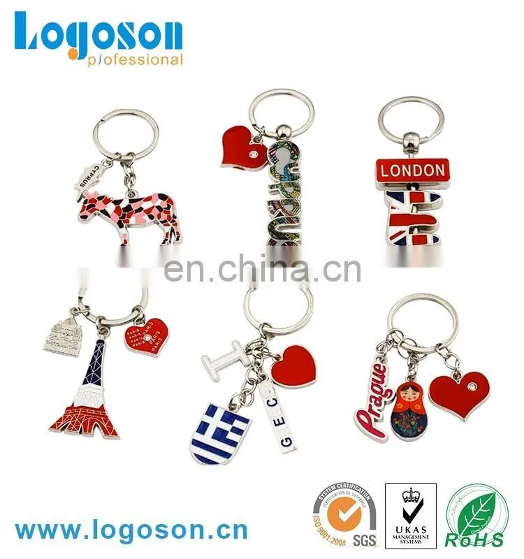 Top quality custom souvenir manufacturers in china keychain gift