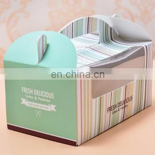 Baking packaging & paper frozen cake box with transparent window
