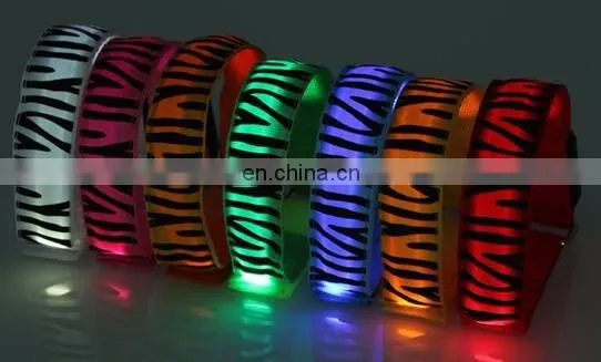 Customed LED Sport Night Running Safety Reflective Zebra-Stripe Arm Belt