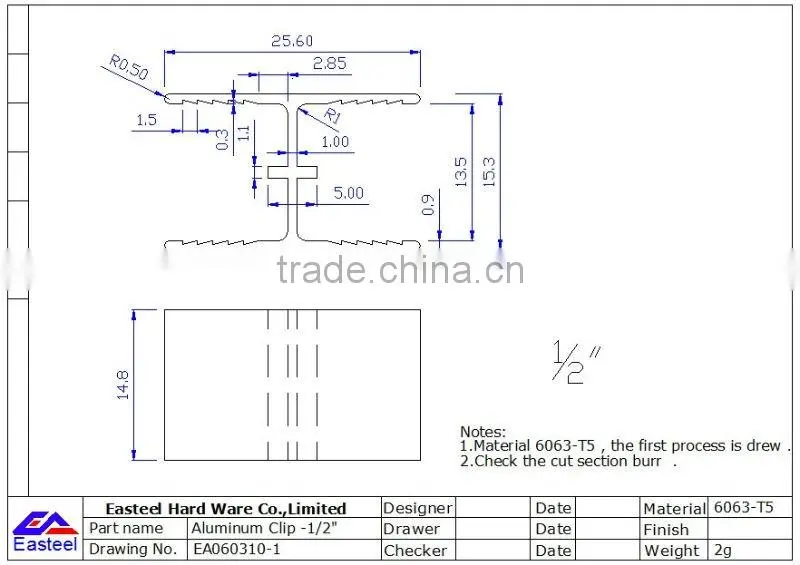 Galvanized steel plywood clips