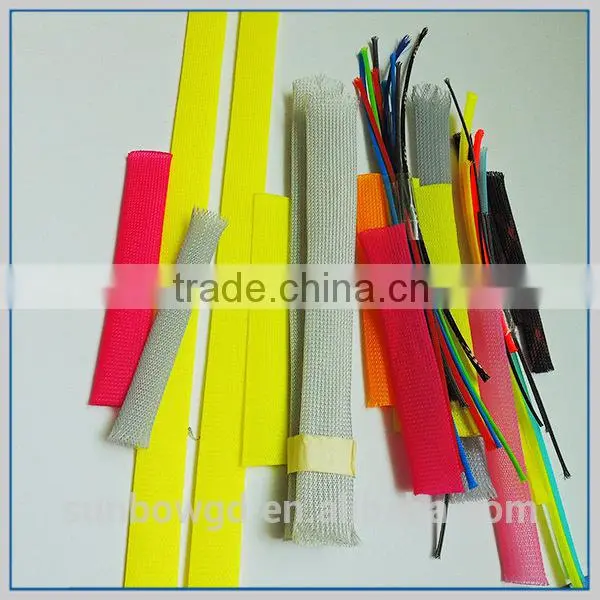 Thermal Insulation Cable Protection Expandable PET Woven Mesh Tube