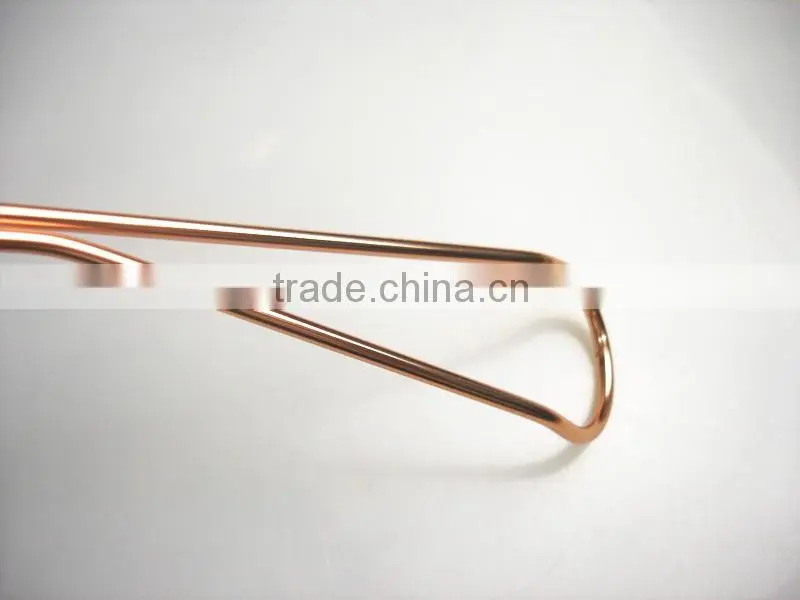 rose gold copper double metal coat hanger for boutique display
