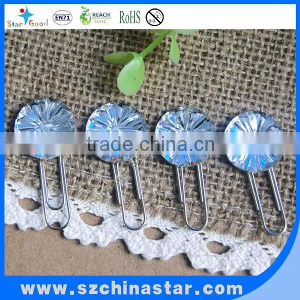 New design diamond paper clip promotional gift