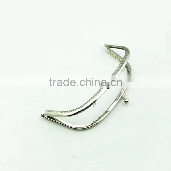 16*7.5cm nickel high quality DIY sewing coin purse/handbag frame kiss clasp