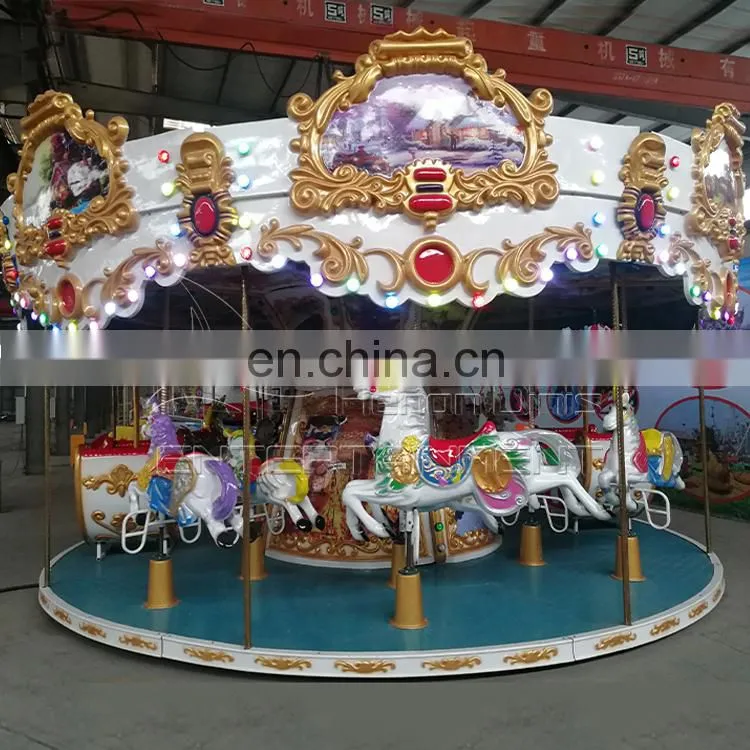 Hot sale carousel horse ride amusement park equipment for kids and adult new carousel